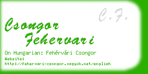 csongor fehervari business card