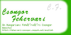 csongor fehervari business card